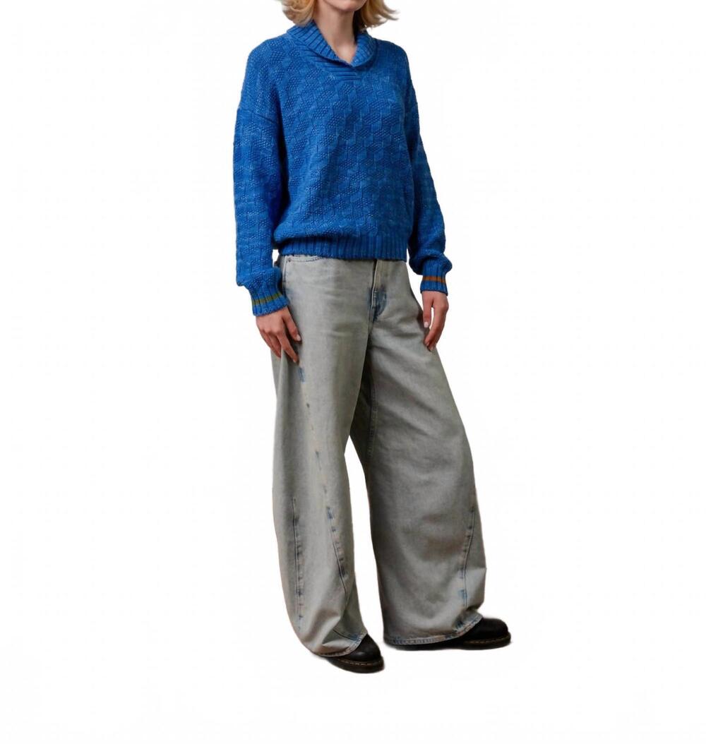 NEW THE ENDERY heath shawl collar pullover in rescued pima cotton